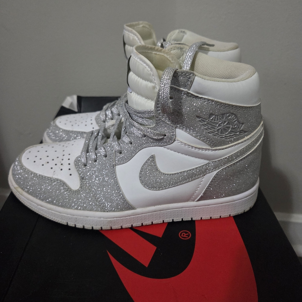 Nike Glittering Silver and White High-Tops